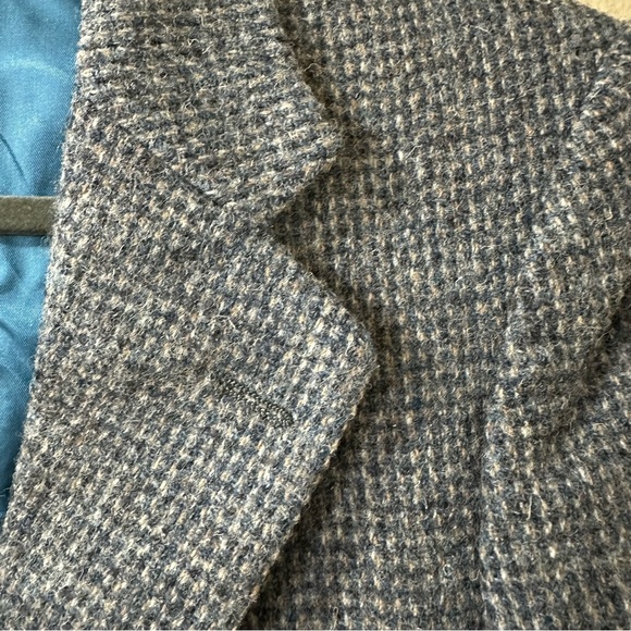 Botany 500 Sport Coat mens 40S Vintage Blazer Harris Tweed Wool Gray Single Vent - Picture 3 of 15